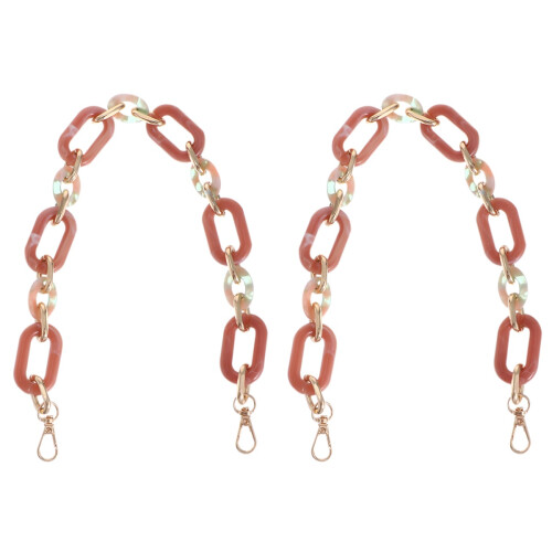 2Stk Acryl Handtaschenketten Pink Strap Schmuck 2