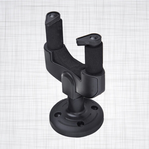 Black Guitar Wall Mount Hangers with Auto Locking Rubber Hooks 1