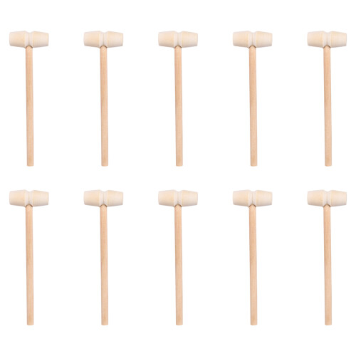 50Stk Mini Holzhammer Leicht , Langlebig, Sicher Mit Langem Griff 2