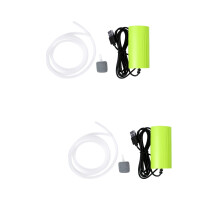 2Stk Aquarium Luftpumpe Grün USB Mit Kupferkern, & Leise