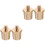 4St Auto Batterij Terminal Connector Messing Gouden Zijpost Adapter 2