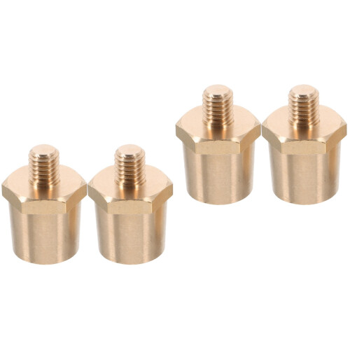 4St Auto Batterij Terminal Connector Messing Gouden Zijpost Adapter 2