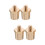 4St Auto Batterij Terminal Connector Messing Gouden Zijpost Adapter 6