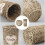 2Pièces Corbeilles Tressées Beige Stable Pour Fleurs Séchées 1