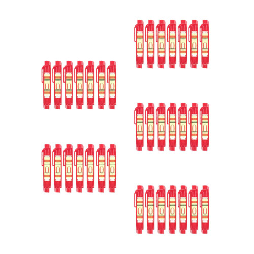 5Pièces Mini Niveau À Bulle Rouge ABS Avec Crochet Pour Bâtiment 1