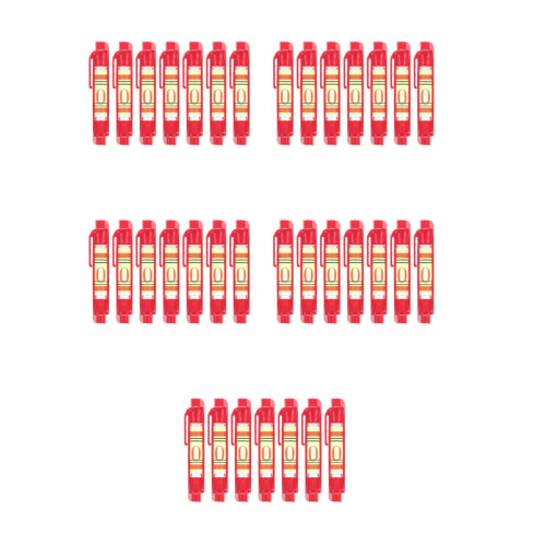 5Pièces Mini Niveau À Bulle Rouge ABS Avec Crochet Pour Bâtiment 2