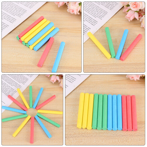 24Pièces Craies Colorées Effaçables Pour École Sans Poussière 2