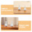10Pièces Miniatures Blancs Pla Décor Simple Maison 4