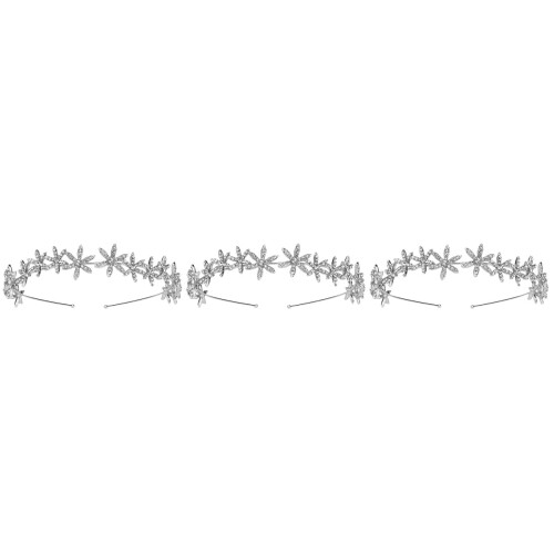 3Stk Silber Haarschmuck Braut Kopfschmuck Einfach Party Accessoire 2