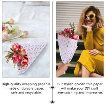 20Feuilles Papier D'emballage Floral Pour Cadeaux DIY
