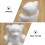 2Pièces Supports Ours Blancs En Mousse Pour Sculpture Fleurs 4