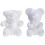 2Pièces Supports Ours Blancs En Mousse Pour Sculpture Fleurs 7