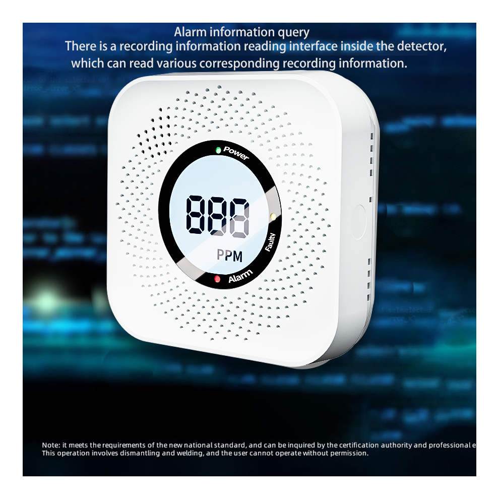 High Sensitive Independent Co Alarm Sensor Home Carbon Monoxide Alarm Detector 85Db Warning Lcd Photoelectric Display 4017648556642