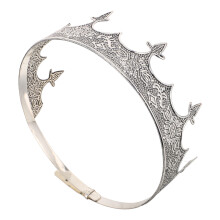 3St Verzilverd Ijzeren Koningskroon Party Hat Met Luxe Haaraccessoire