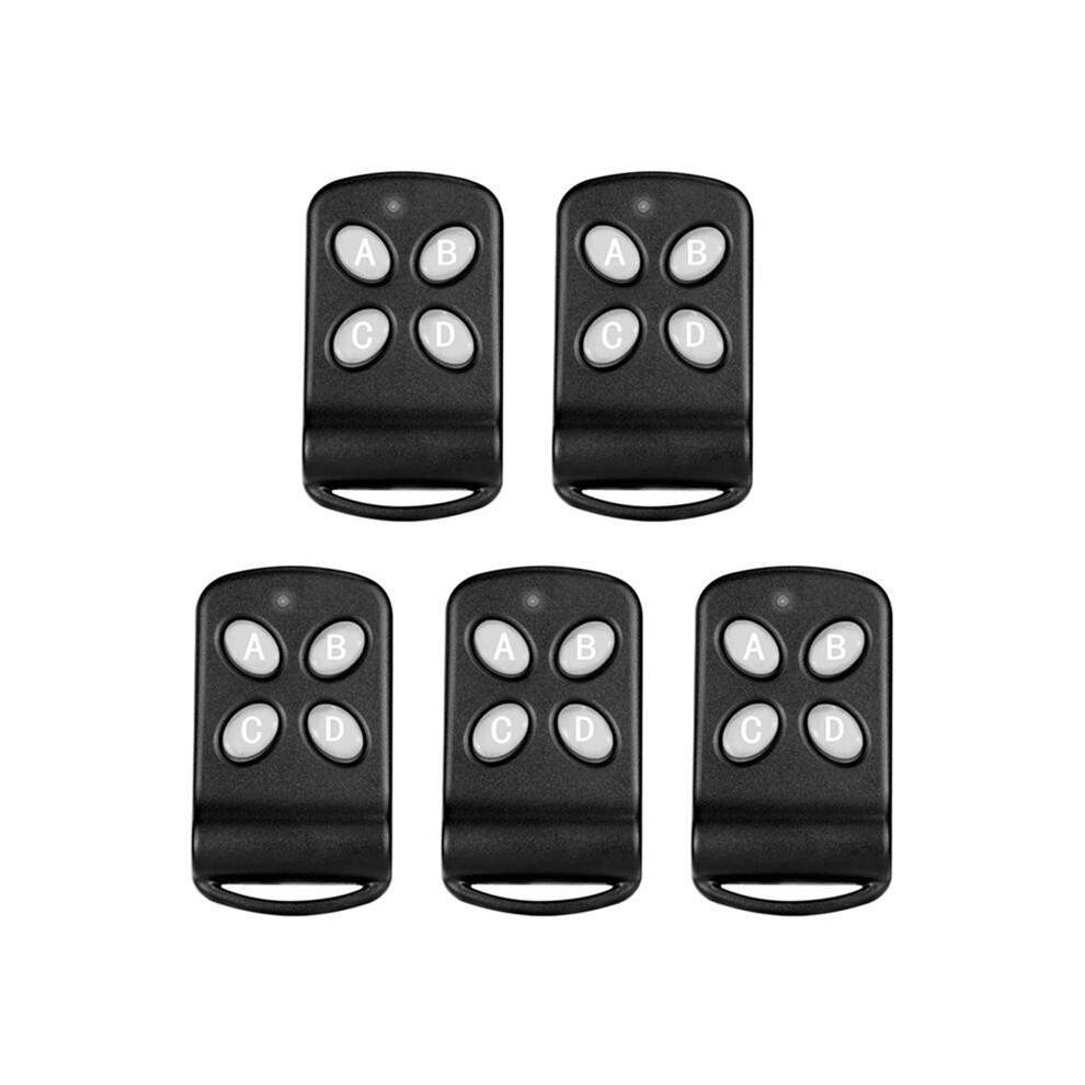 5Pcs 433Mhz Garage Door Remote Control Duplicator 4 Keys Electric Car Key Copy Universal Copy Remote Control Black 4712923632546