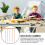 5Pièces Marteaux En Bois Pour Enfants Mini Maillets Marron Clair 5