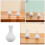 10Pièces Miniatures Blancs Pla Décor Simple Maison 3