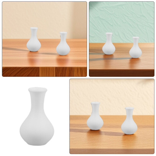 10Pièces Miniatures Blancs Pla Décor Simple Maison 2
