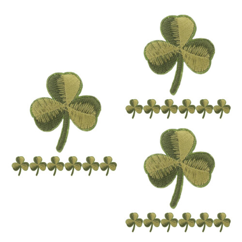 30Pièces Patch Feuille Verte Brodée Pour Vêtements Décor 1