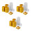 3Sets Vierkante Gouden Moon Cake Box Pet Plastic Sterk Sluit 7