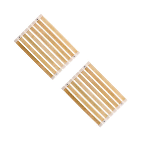2Pièces Quick-Dry En Bambou Beige Pour Douche Sauna 1