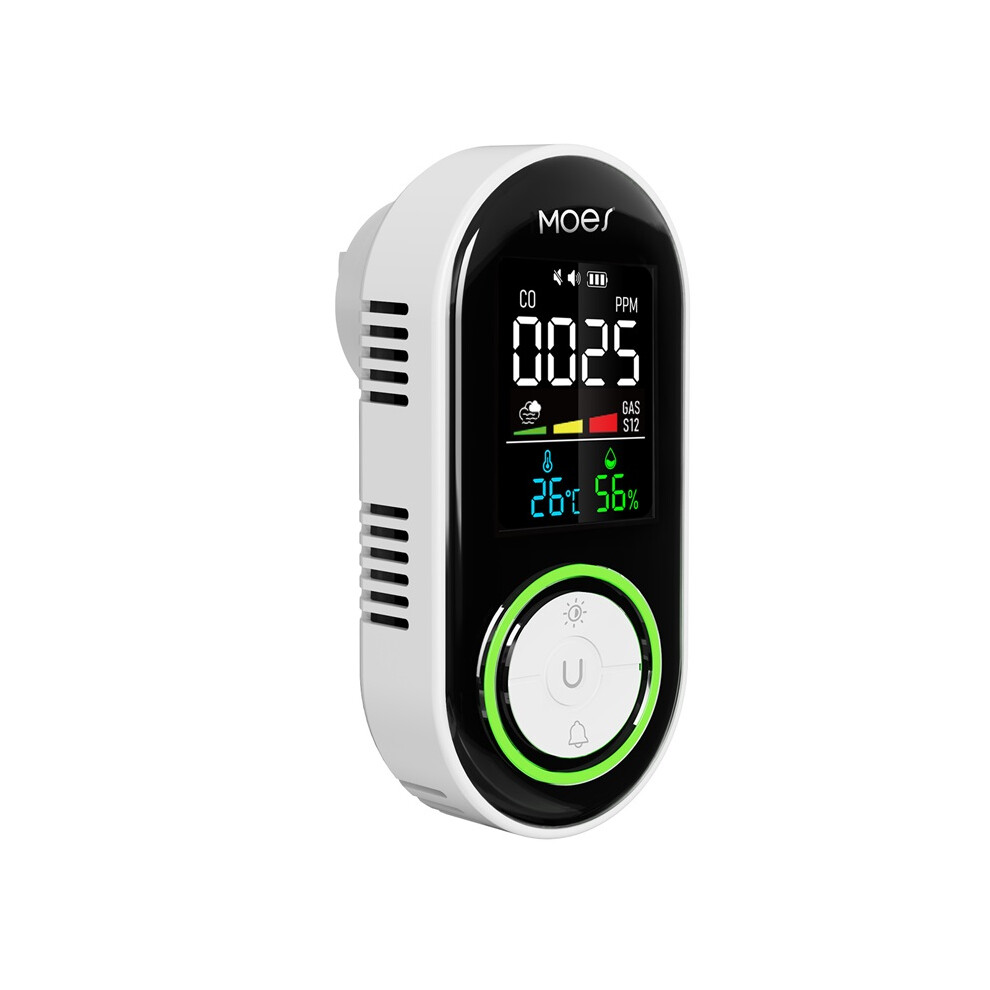 Smoke Gas Sensor Kitchen Garage Carbon Monoxide Temperature And Humidity Detector Monitoring Alarm 4017648556666