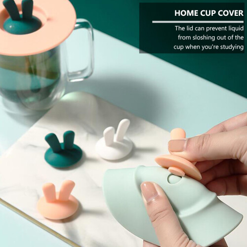3Pièces Couvercles Silicone Étanches Antipoussière Tasse 2