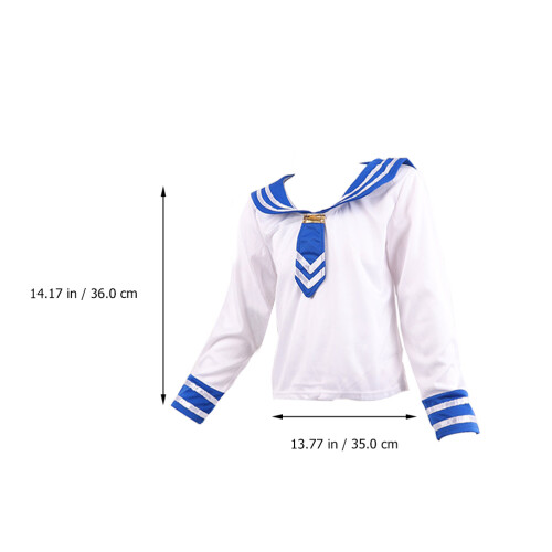 2Sets Party Kostüm Set Weiß Sailor Uniform Cosplay Performance Kinder 1