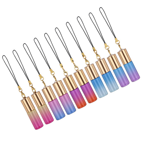 20Pièces Flacons Rouleaux Multicolores Verre Et Plastique 2