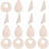 60Pièces Pendentifs Bois DIY Beige Pour Boucles D’oreilles 5