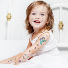 15Stickers Temporaires Papier Animaux Colorés Pour Enfants