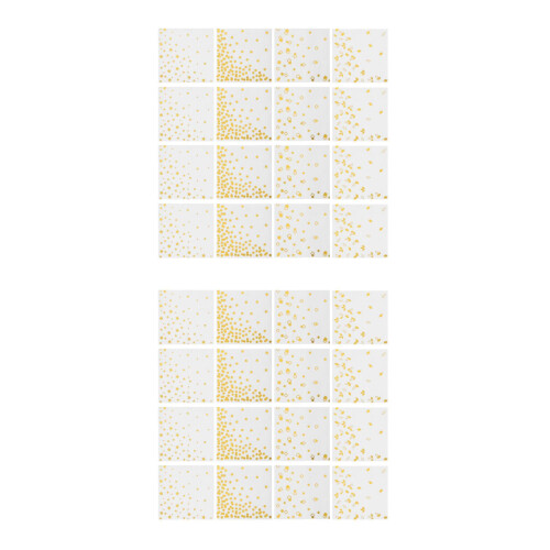 2Pièces Serviettes Papier Blanches Or Foil Élégantes Pour 1