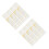 2Pièces Serviettes Papier Blanches Or Foil Élégantes Pour 3