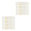 2Pièces Serviettes Papier Blanches Or Foil Élégantes Pour 5