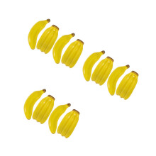 3Stk Bananenförmige Keramik Essstäbchenhalter Gelb Tischdekoration
