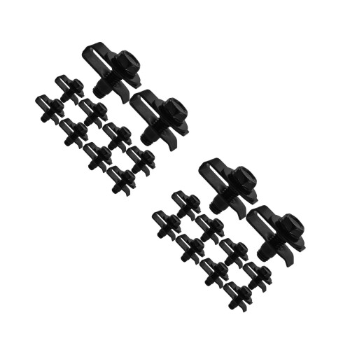 2Ensembles Clips U-Nut Métal Noir Kit Fixation Capot Auto Résistant 2