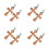 8Pièces Pendentifs Croix En Bois Clair Design Conique Élégant 4