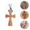 8Pièces Pendentifs Croix En Bois Clair Design Conique Élégant 8