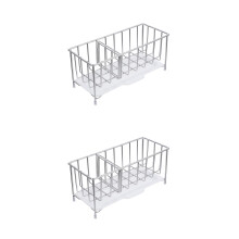 2Pièces Rangement Salle De Bain Bleu PP Ventilé Pour Éponge