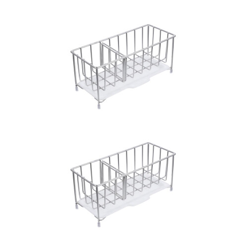 2Pièces Rangement Salle De Bain Bleu PP Ventilé Pour Éponge