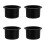 4Pièces Porte- Encastré ABS Noir Pour 5