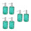6Pièces Bouteilles En Verre Vert Pour Shampooing Distributeur 6