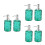 6Pièces Bouteilles En Verre Vert Pour Shampooing Distributeur 7