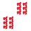 12Pièces Clips Rouge Grosgrain Accessoires 6
