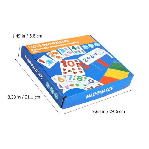 1Ensemble Jouet Éducatif Bois Plastique Coloré Aide Math Enfants