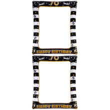 2St Lichtgewicht Zwart PVC Foto Frame Verjaardag Feest