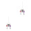 2Pièces Suspendue Perroquets Acier Inoxydable Argentée 2