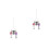 2Pièces Suspendue Perroquets Acier Inoxydable Argentée 3
