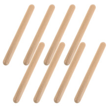 4Paires Bâtons De Rythme En Bois Naturel Khaki Pour Enfants Musiciens