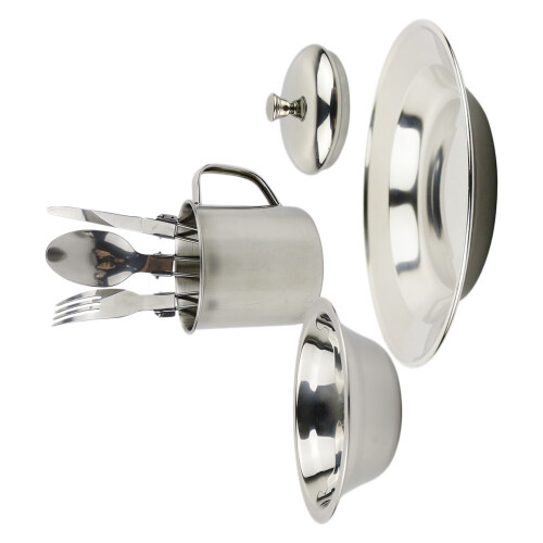 1Set Camping Kookset Portable Roestvrijstaal Ergonomisch 2